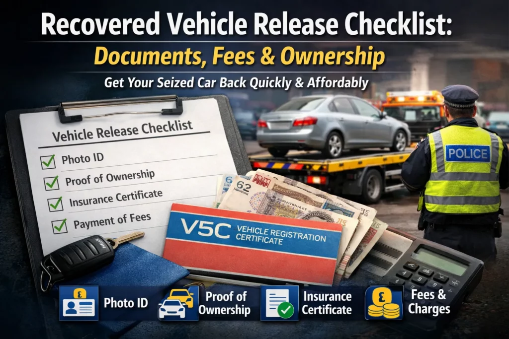 Recovered Vehicle Release Checklist: Documents, Fees, and Common Delays 1 ChatGPT Image Feb 11 2026 11 21 12 AM