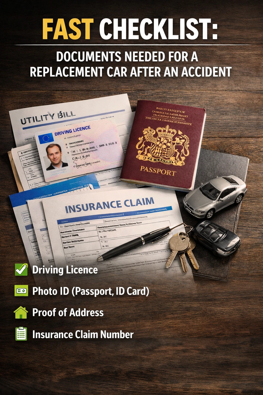 Documents Needed for a Replacement Car After an Accident: Fast Checklist