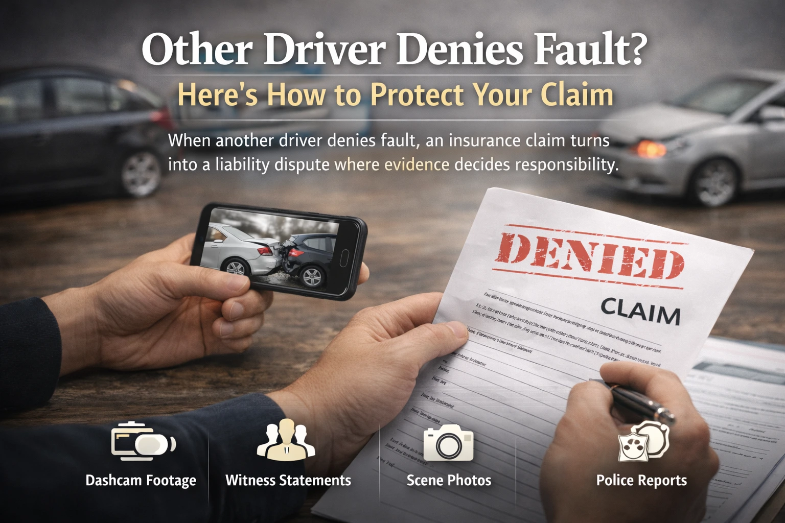 Driver Denies Fault? Protect Your Claim with Key Evidence